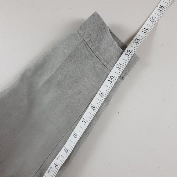 Spanner Taupe Button Down Linen Top - Picture 7 of 13